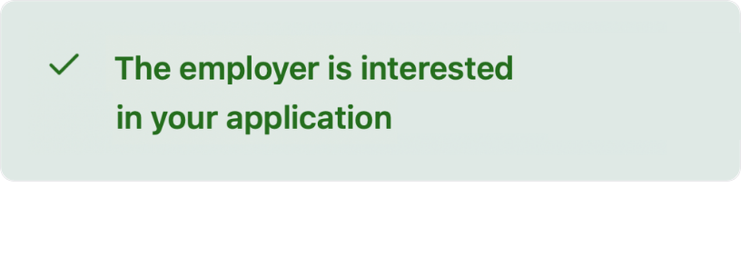 Employer interested in your application